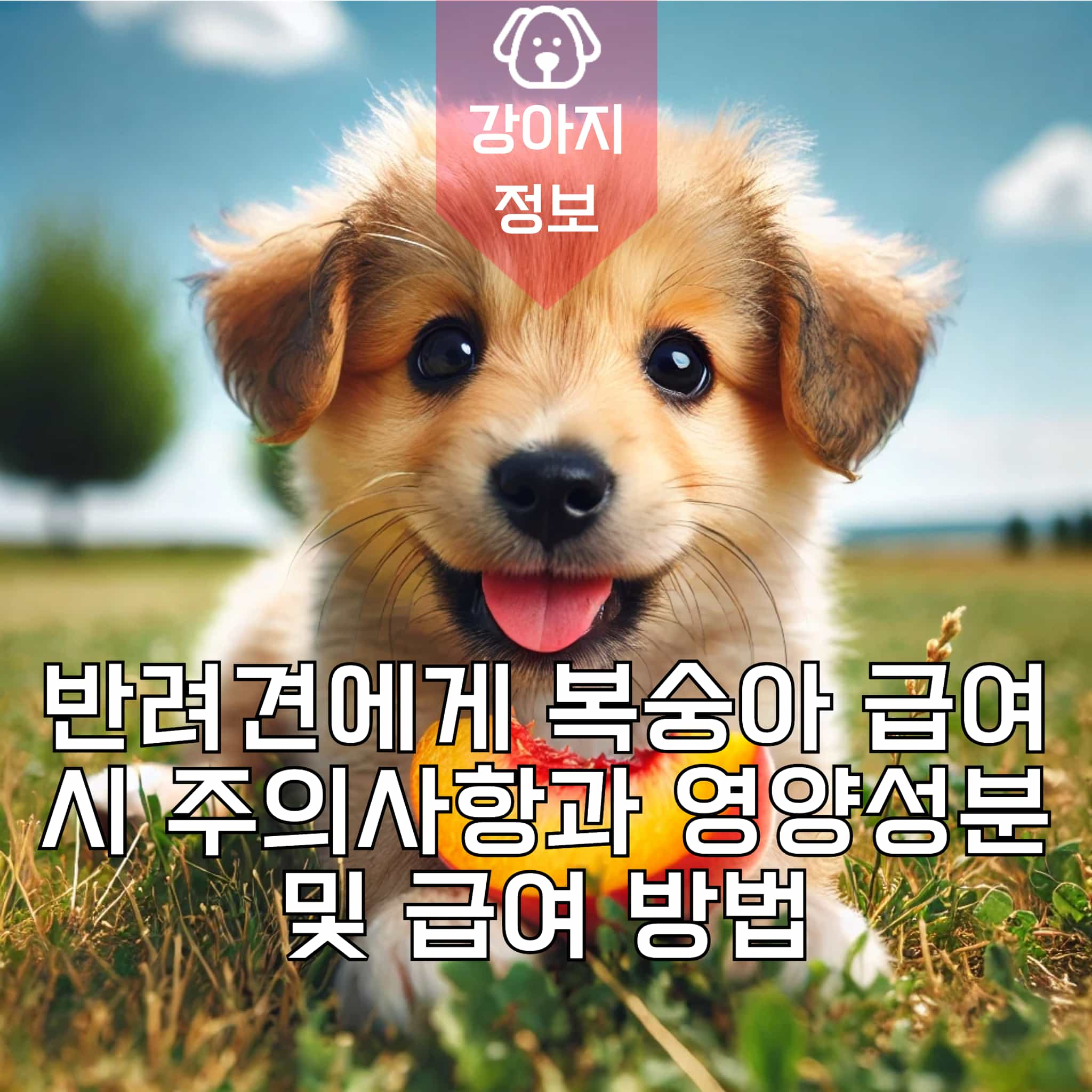 반려견에게 복숭아 급여 시 주의사항과 영양성분 및 급여 방법