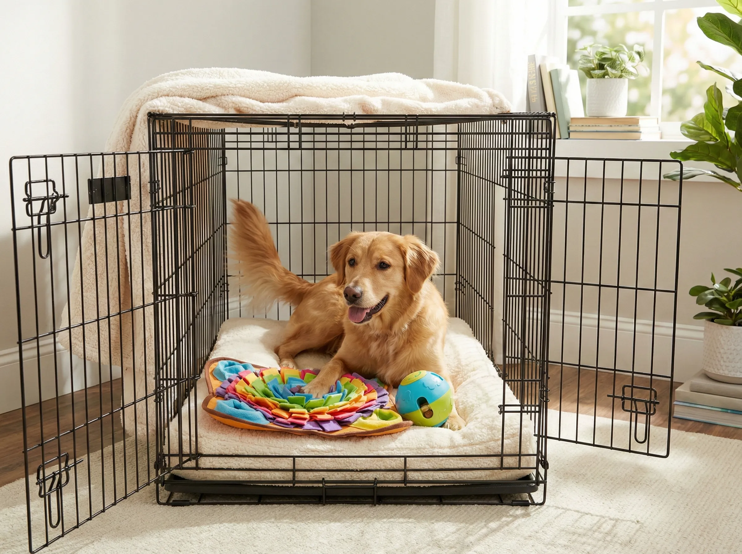 강아지 분리불안 훈련에 필수적인 켄넬 크레이트 교육과 노즈워크 장난감 활용