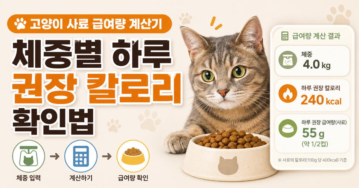 고양이 사료 급여량 계산기