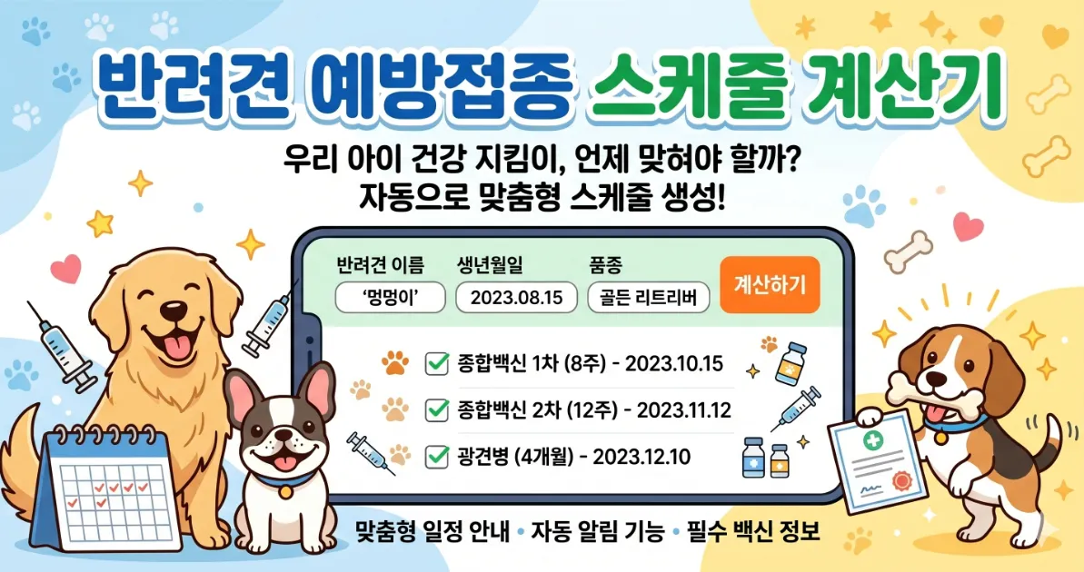 강아지 예방접종 스케줄 계산기